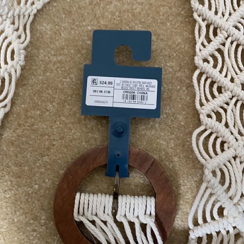 Women’s Belt 100% Woven Cotton Body Large NWT